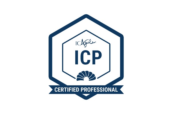 ICAgile Certified Professional badge. 